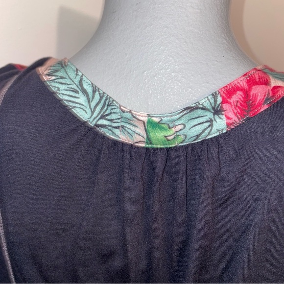 Anthropologie Tiny Tank Sleeveless Blouse Button Front Floral Multicolor pink XS - Picture 8 of 10